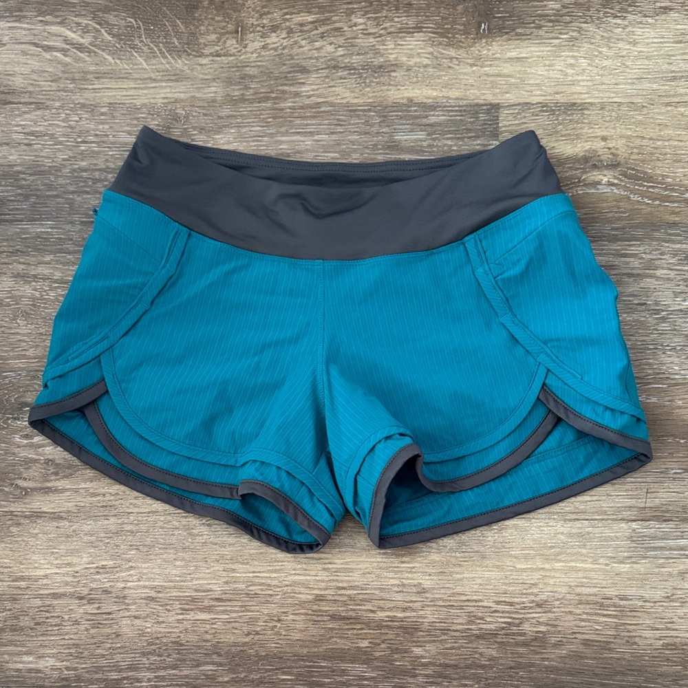 Hylete Women's Iris Lined Shorts in Turquoise